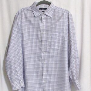 NEW Mens HART SCHAFFNER MARX Purple & Blue Striped Supima Cotton Shirt 16-33 XL
